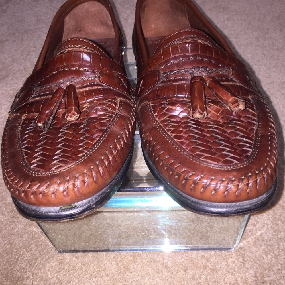 STACY ADAMS BROWN LOAFERS W/TASSELS - Picture 2 of 8